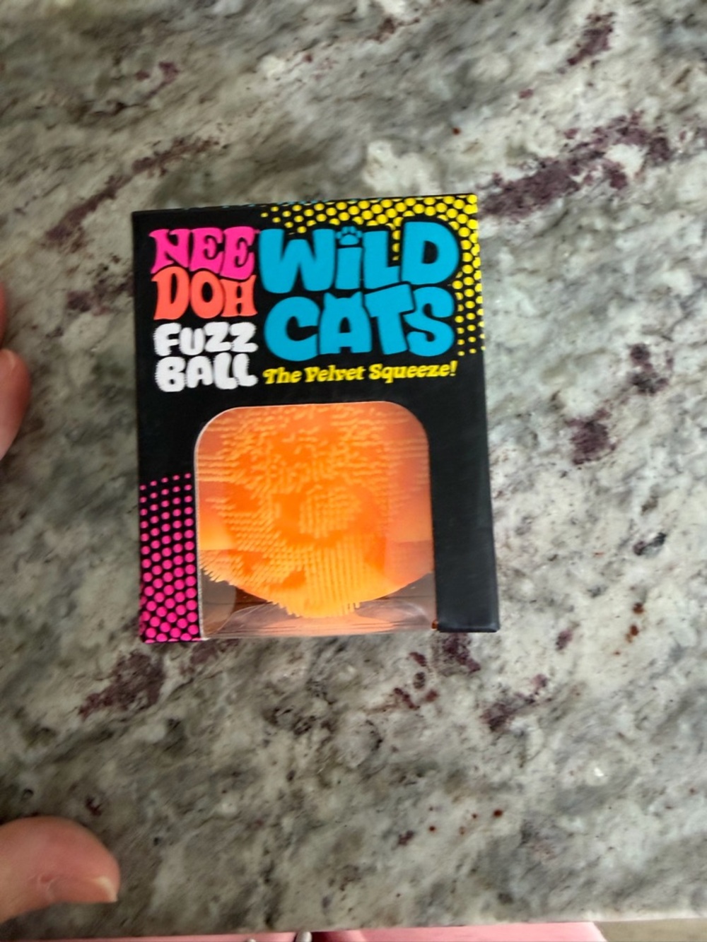Viral NEW SEALED Nee Doh Wild Cats Fuzz Ball - Orange Velvet Squeeze Toy